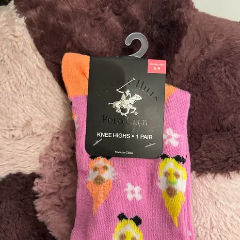 Beverly Hills Polo Club Gnome Knee High Socks Size: 5-9 NWT