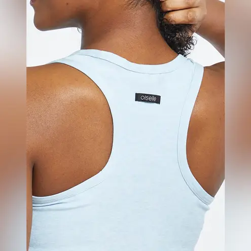 Oiselle LUX LAYERING RACERBACK TANK Low Tide Blue Size 4