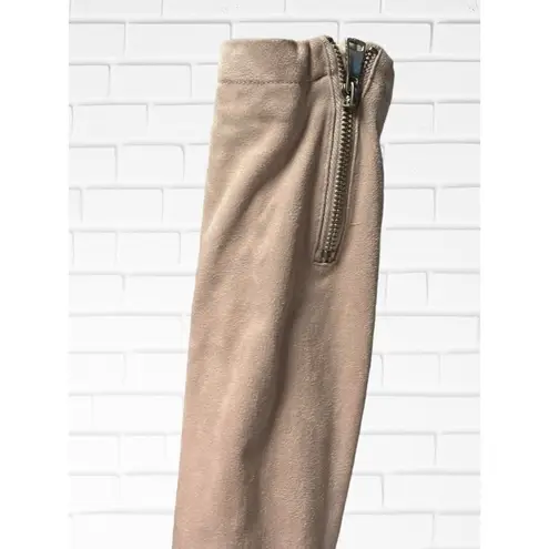 Ashley Outerwear Womens Size M Faux Suede Crop Jacket Pastel Pink Asymmetrical