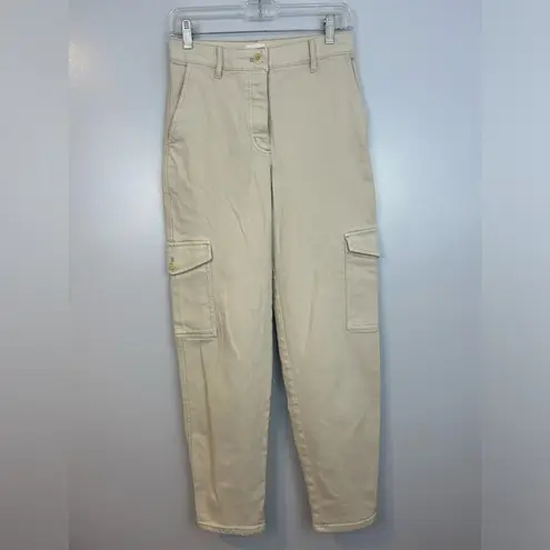 Wilfred Aritzia Cream Modern Cargo Utility Denim Pants Size 4