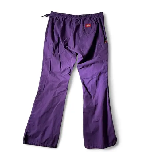 Dickies Y2K‎  Purple Drawstring Scrub Pants Unique Pocket Detail Workwear Flare