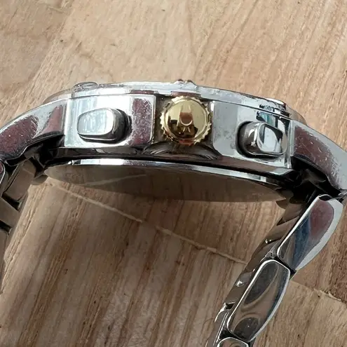 Bulova Chronograph Diamond Ladies Watch Pearl Dial Two-Tone Bracelet Case