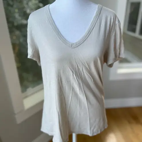 Universal Threads Set/2 Universal Thread Beige Heather Gray V Neck Short Sleeve Tee Shirts S/M