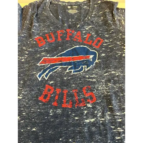 NFL  Team Apparel Buffalo Bills Distressed Graphic TShirt Blue Size Large