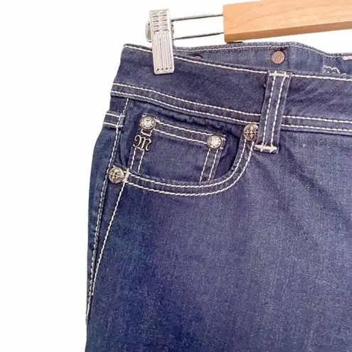 Miss Me  Women's Easy Skinny Jeans Size 27 | 4 Dark Wash FDL Embellished Y2K Jean