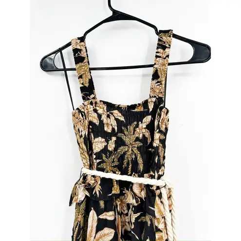 Seafolly Anthropologie Castaway Shirred Tropical Floral Print Maxi Dress Size XS