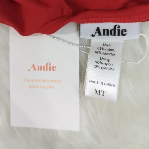 ANDIE Cherry Red CrissCross Back Lt Bali One Piece Bathing Suit | Medium Tall