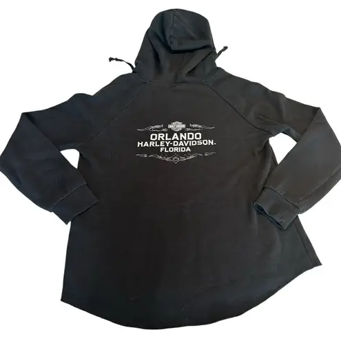 Harley Davidson Size S Free To Roam Hoodie Sweatshirt Charcoal Black Orlando FL Gray