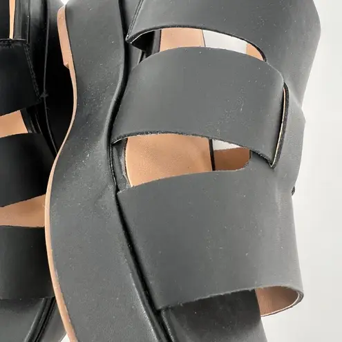 Aqua College Nadi Slingback Platform Wedge Sandals in Black Size 8M