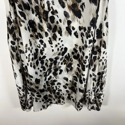 Equipment Femme Women's Silk Crepe Leopard Collared Shirt Sz XS Animal Print