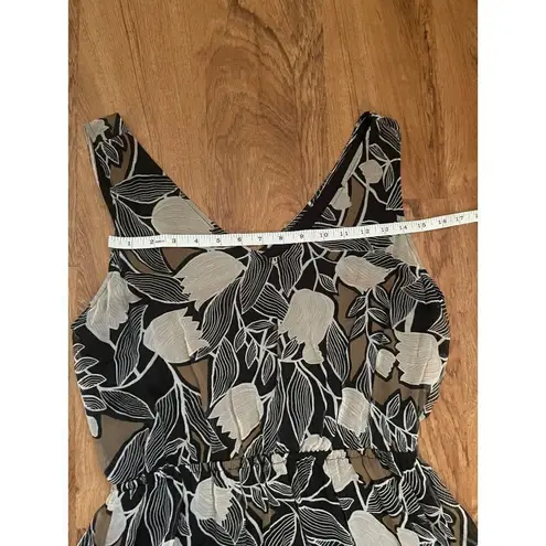 Gorgeous womens 100% Silk Floral Maci Dress Sz L Black Size L