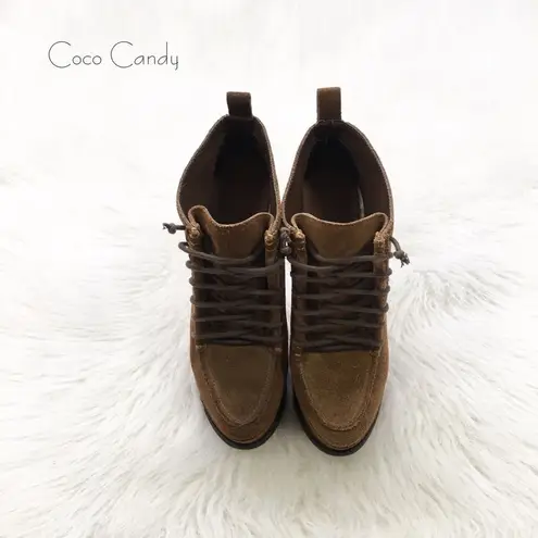 H by Halston 🔃 Brown Suede Lace Up Boots