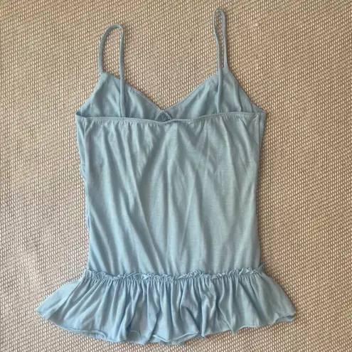 Y2k Light Blue Ruffle Cami Top Size M