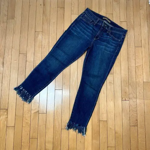 joe's jeans Mabel Skinny Crop Fun & Flirty Jeans w/ Fringe Hem - size 28