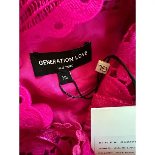 Generation Love Julie Lace Dress in Hot Pink Size XS