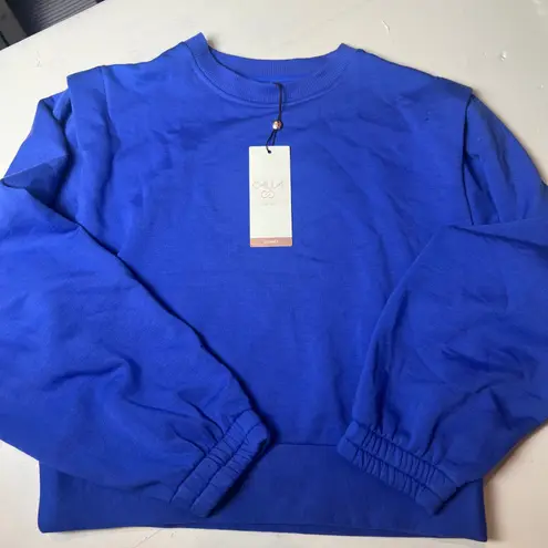 Calia by Carrie Underwood Lucid Blue Cropped Pullover Women's XS Neutralcore