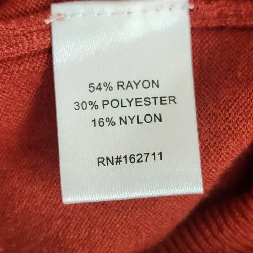 Love Ellie Orange Sweater with Criss Cross Back Size XS Rust Orange Fall Sweater