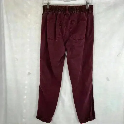 Paige  Christy Pant Off Duty High Rise Pant Grosgrain Side Size 27 Deep Berry
