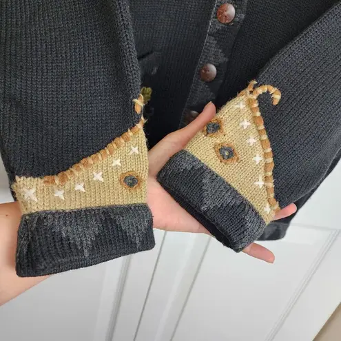 Xpression by deesons Vintage Cardigan Button Front Sweater Size EU 40 (US L) Black