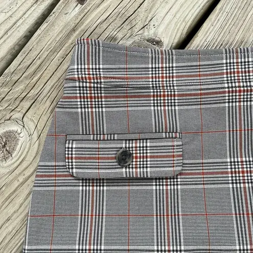 LOFT Outlet Women's Grey Plaid Schoolgirl Preppy Academia Mini Skirt Size 2P Gray