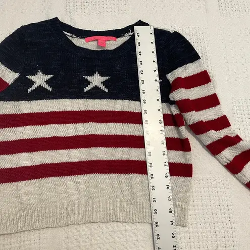 None Rebellious One stars and stripes flag print sweater medium SP 7038