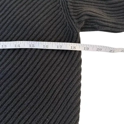 Marine layer Black Skylar Sweater Womens XS Turtleneck Cotton Wool Blend Ribbed