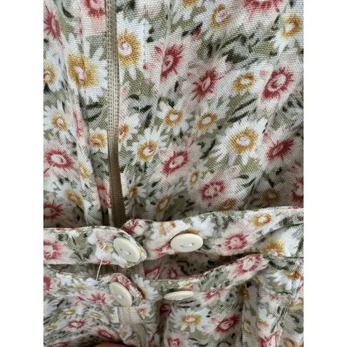 One Piece Vintage FADS Size 6 Floral Boho Romantic Short Romper w/pockets