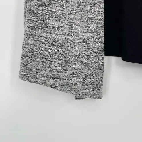 Naïf Naif Womens Heathered Gray Draped Open Front Faux Layered Cardigan Size Medium - Image 7