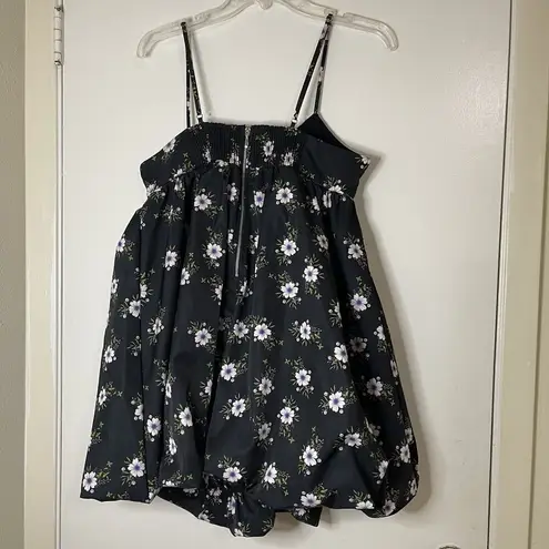 Free People NEW!  In A Bubble Mini Dress black floral size medium $128
