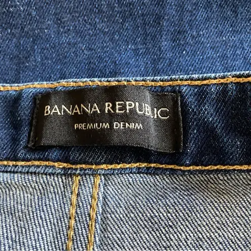 Banana Republic  Jeans‎ Women 31 High Rise Wide Leg Crop Dark Wash Sailor Button