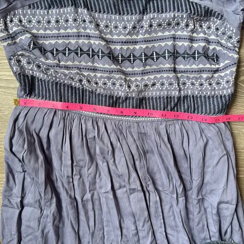 Baltic Born NEW Newcastle Blue Embroidered Puff Sleeve Smocked Midi Dress Large