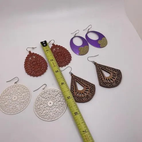 Dress Up Lot Of 4 Fun - Women’s Costume Earrings Pierced Dangle Drop - 