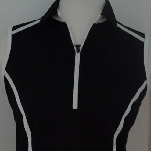 Tail Activewear Black With White Detail, Sleeveless Top