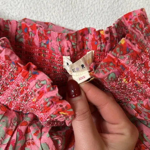 Roller Rabbit  Pink Floral Siggy Mini Skirt