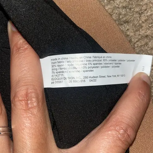 Eloquii The 365 Semi Stretch Two Button Rayon Blazer Jacket Camel 22