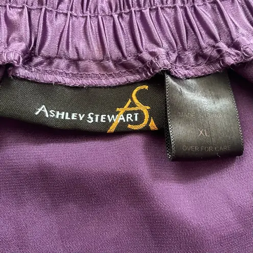 Ashley Stewart silky purple top, size XL