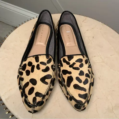 Kelly & Katie Kelly & Kellie Brown Black Animal Print Leather Flat Shoe