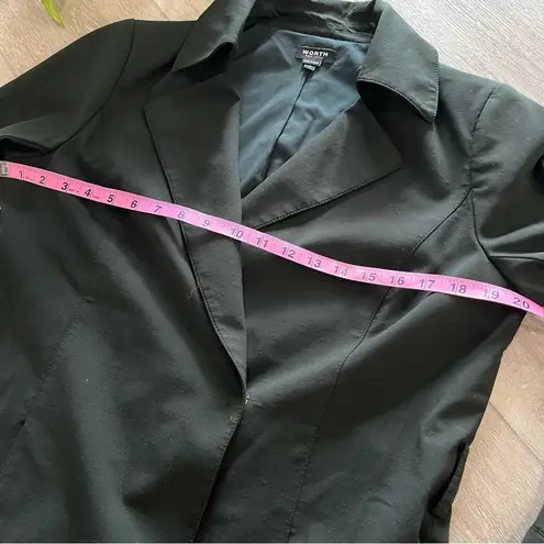 WORTH NEW YORK Women's wool blend trench coat jacket small Black