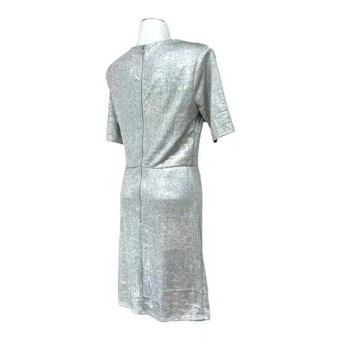 Catherine Malandrino Womens Cocktail Metallic Ruched Dress L NWT