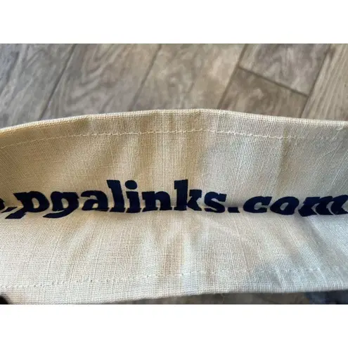 PGA Tour Golf Tote Bag Canvas Artist Signed Wood Handles Art Collectible New Vtg