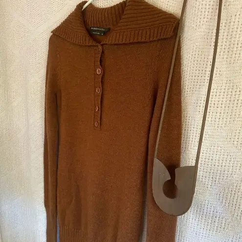 BCBGMAXAZRIA  Long Lambs Wool Sweater Brown