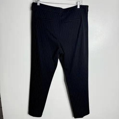 Stitch Fix Liverpool Kelsey Knit Pinstripe Trousers Navy Size 12/31 Petite Blue