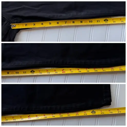 Evereve Denim Trouser Jeans Skinny Ankle Cropped Black Size 29 mid rise 26L