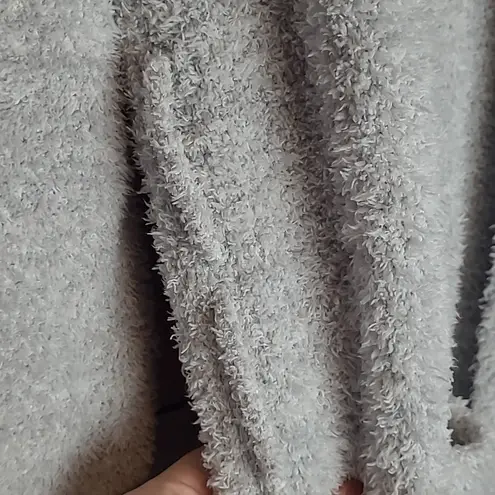 Barefoot Dreams  COZYCHIC ADULT ROBE OCEAN WHITE SIZE 2 NO WAIST TIE