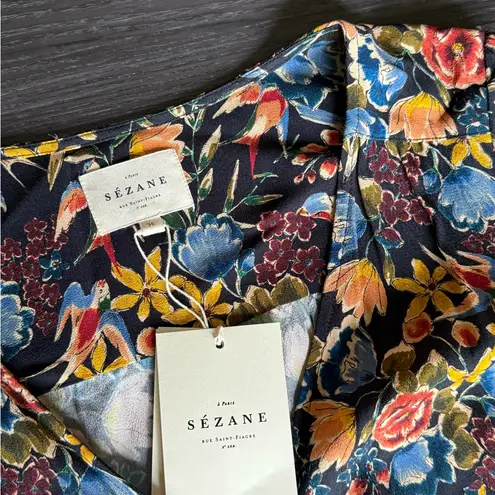 Sézane Sèzane NEW DAFNÉ BLOUSE in Birds Printed