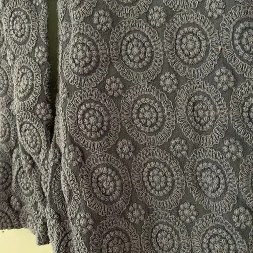 Sundance Catalog Ombré Purple Gray Lace Sequin Crochet Blouse Top Size Small