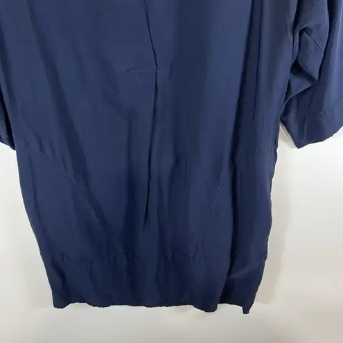 Whistles classic Tunic Pleat Front Pocket Short dress Dark Blue Collared Medium