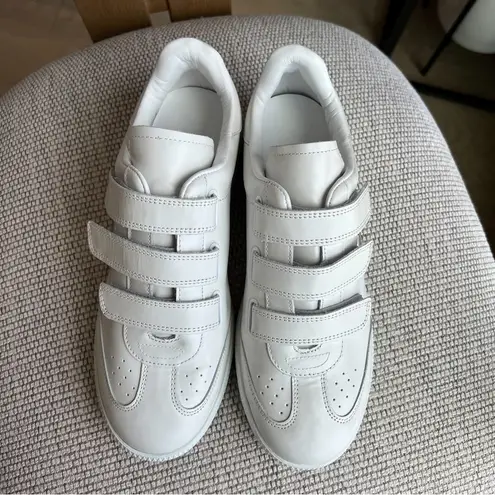 Isabel Marant Beth Leather Triple-Grip Tennis Sneakers