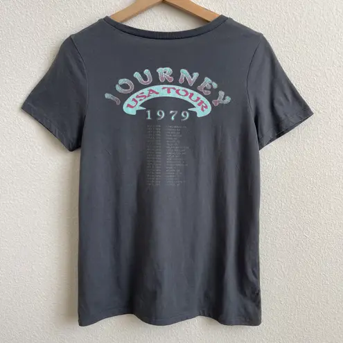 Journey Dark Grey USA Tour 1979 Short Sleeve Graphic Band Tee
