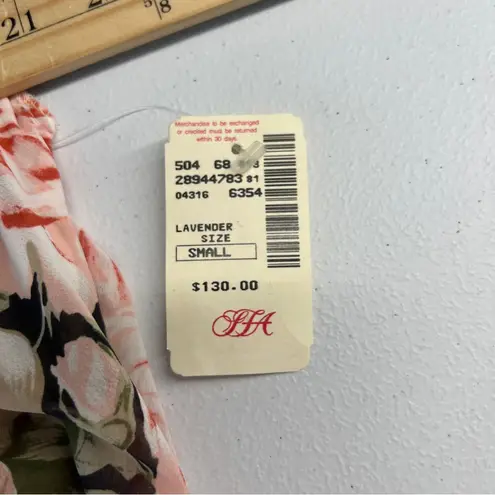 Natori Vintage Floral Semi Sheer Nightgown Dress Lace Detail Long Maxi Kimono S Pink